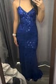 I got this dress for prom. It's exactly what I wanted except I had go somewhere to alter the top bust or else the side material would rub against the underside of my arms. The photo I attached is after getting it altered! My dress arrived after about 4-5 days which really surprised me. But I did notice that the sequins do fall off but not so much that it's constantly falling everywhere. If you're looking for a comfortable yet elegant dress for prom, I would highly recommend this one :) - Kerrigan P.