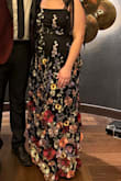 SO Beautiful, great quality, fit perfectly, flattering. I had to get this hemmed, which is typical for me because I don't wear heels and I am 5'4".
Only complaint: the backside of my upper arms was uncomfortable after a night of dancing from eu bing against the rough fabric. - Britney P.