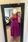 The fit was snug at the waist so I sized up, but then the shoulders were too long and had to be raised at the top of the shoulders. If there was a little more seam allowance in the side seams, the dress in size large could have been easily altered at the waist to fit instead of having to take the shoulders apart. I recommend Lulus offering more generous seam allowances in their dresses for ease of alterations. I ordered a size XL - Krista R.