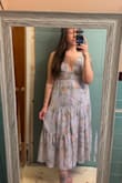 I'm 5'10 and the length is perfect! Top is stretchy and the dress is flowy which is perfect since I do not like tight/form fitting clothes on myself! - Bianca C.