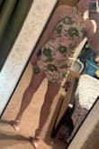 I absolutely love this dress! I'm usually always a medium, but it gave no room for my hips and booty. I returned it and I'm waiting for the size large to come in. Praying that it will still fit me fine up top because my only problem was with the bottom half. If you've got wider hips and a booty to you, I would definitely order a size up. - Kendall C.