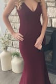 I ordered both the XS and S and small was too big so returned. XS fit perfectly. This dress is stretchy and comfortable, but it's definitely long. I am 5'4 and needed it hemmed when wearing with heels.

I wore this to the mother son dance, but this would also be good as a wedding guest or gala type event. Will wear again. - Ellie M.