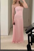 I'm in love! Honestly, I'm really picky when it comes to dresses but this dress met all of my expectations. The top is very nicely fitted but not too tight to where it feels uncomfortable. It is a little long but that isn't a problem for me. - Adelyn M.