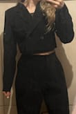 Please pardon my mirror. It feels like quality and looks great. Got compliments when I wore it out. I'm looking forward to wearing it again. - Alyssa H.