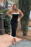 I wore this to a friend's wedding and got so many compliments. The dress is stunning, fits true to size and still gives a little. Very comfortable and classy. So glad I bought this! - Hope K.
