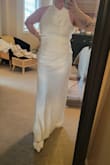 I ordered this dress to wear to our outdoor reception. I was skeptical about ordering online. When my outfits came, I tried the jumpsuit that I bought for our rehearsal first. I instantly fell in love. When I put this dress on, I had a similar reaction as when I found my wedding dress. It brought tears to my eyes. The quality is beautiful. The fit is amazing. I felt really beautiful. I highly recommend this dress for any part of your wedding. If I had ordered this dress first, I may not have bought the one that cost me far more. - Roxy Y.