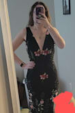 I really wanted to love this dress. The fabric is nice quality. The fit is good. Unfortunately, however, the pattern is not as pictured. The flowers were very awkwardly placed. I returned the dress. - Kelly L.