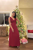 This dress was perfect for my Christmas diner. I loved the color, quality and fit. I recommend you to get one! It is beautiful and very elegant. - Yesenia G.