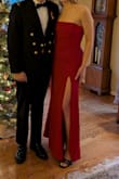 Great length for some kitten heels, medium was too big but small was a little tight. Still had a big dinner and didn't feel uncomfortable! Many compliments! - Flora H.