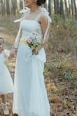 Holy cow, this dress was PERFECT for our elopement! The material was so nice, and I loved the tie shoulder straps! The dress fit like a dream. Definitely long for shorter people, but the flow was amazing for pictures. - Victoria P.