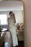 I ordered a size small and it fit perfectly, the only downside is there's a little extra fabric around the bust, but I also have 0 bust. Great quality, I ordered it for my wedding reception. Lots a freedom for activities! - Hannah M.