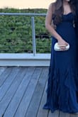 Highly recommend if you are a wedding guest. I got so many compliments! Runs a bit large, but dress is really adjustable. It's form fitting in the right areas, fabric is heavy, so the dress flows, and it is floor length. - Pamela C.