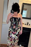 Love this dress. It fit perfectly. Got so many compliments. It was perfect for a spring wedding. I do which it had a tiny bit of stretch to it - Emily T.
