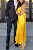 This is one of my favorite dresses I've bought from Lulus! The color was gorgeous, it was classy, and the bow was adorable. I wore this for my boyfriend's spring formal and received many compliments. The satin was soft, the dress fit perfectly, it wasn't too big, and the bow allowed me to adjust accordingly. - Jenna C.