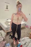 For those saying it was too big, they aren't wrong. But I felt like, being cotton and linen, it would shrink. I gave it a hot wash and dry and now it fits perfect! So I'd recommend that if it feels too big :) I ordered a Large, it was too big, but I didn't wanna exchange for the medium. So if you don't dry it hot and hang dry maybe can go with regular size. I'm usually a large, sometimes a medium. - Sara C.