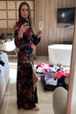I love this dress! So chic and feminine! The fit was perfect; the length was perfect (5ft 9in + 135lbs). The open back and slit are awesome. You can't help but feel beautiful in this dress. - Arianna D.