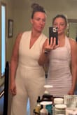 Can't wait to wear this jumpsuit - perfect fit, perfect length, very flattering. Excuse the photo- I was just trying it on. Our event isn't until June, but this made the event much more relaxing - Nichole D.