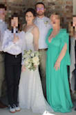 I love my dress! I had a small, intimate ceremony at our home so I didn't want anything too crazy. I ordered a few different dress styles and ultimately decided on this one. The open back, lace details, the small train. It photographed beautifully and was comfortable to wear most of the day. It was a tad too long for me in the straps. They fell down a couple of times. Other than that, it was perfect. And the best part, the price! - Amanda V.