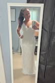 I spent hours upping hours searching and scrolling multiple websites looking for THE dress. We're doing a destination wedding so u wanted light and simple but still enough to catch everyone's eye. This is THE dress. Absolutely perfect in every way. I need the straps shortened and massive a little taken of the bottom but everything about this dress is amazing. - Courtney C.
