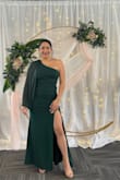 I wore it with nude shoes. Fabric is kind of elastic and fits your body very well. - Daniela C.