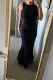 The front is very simple and classy, needs a fun hairstyle or earrings to spice it up, but the back is absolutely beautiful! - Madeline P.