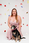 This is perfect for spring! I love the blush color. I purchase this for a spring event but also used it for a dog mom photoshoot and it worked perfectly. The bust feels a little small because it is a designated cup which never seems to fit perfectly for us larger ladies, but I still feel happy in it! - Mary K.