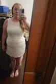 I have been eye balling this dress for months. I feel like it would be perfect if I could just get my stomach flatter. - Christine J.