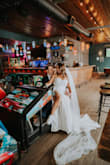 Dress is bridal sizing, runs very small. Don't let the number get into your head. With that being said, if you find your size, this dress is amazing. Obsessed is an understatement. I felt beautiful and sexy and totally myself. - Brittany M.
