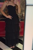 I got so many compliments on this dress. It is so flattering and hits perfect at the ankles so you aren't dragging your dress. Super comfy too which is such a plus, and it stays up!! The pictures don't truly show beautiful this dress is. 100% Recommend! - Chloe M.