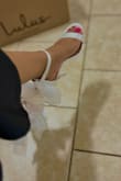 I love high heels; this beautiful heel measures 4.05 inches high. I love them. - Ana A.