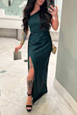 The dress fit absolutely beautifully. I am small chested so I did feel like it was the teensiest bit big on the chest but it was perfect otherwise. I got so many compliments and the color was stunning. Looked and felt much higher quality than the price paid. - Alyssa P.