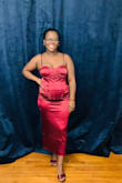 I love everything about this set except for the top. It is not a normal corset that pulls you in. And the breast area isn't great but I can make it work. Side note, the shoes pictured are also lulus. - Kendra B.