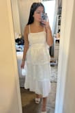I'll be using this dress for my bridal shower in April. It fits true to size and isn't see through at all. Love it! - Kyla S.