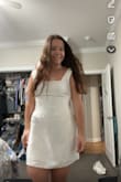 This dress exceeded my expectations. I am wary of dresses with zippers. I typically wear a medium in dresses without zippers, therefore I sized up and got the large in this dress. It is beautiful and gorgeous and makes my waist look nonexistent. Cannot wait to get my graduation pics in this dress! - Abbey S.