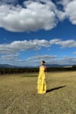 The dress is amazing. The material and fit were perfect! I got so many compliments on this dress. It's a little long on me, but I'm on the shorter side and wore 2-inch heels. Amazing dress for an outdoor or indoor wedding! - Sheika G.