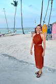 Loved the rust color and the unusual cut. Great vacation piece. Wore with strapless bra - Audrey C.