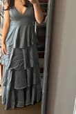It was a great dress, fit true to size. With heels, was the perfect length! - Emma J.
