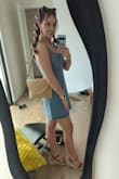 I absolutely loved this dress for our girls denim night out for a bachelorette party. It was so cute, flattering and overall pretty easy to move in. The fit is true to size and I felt it was a great length - not too short. I removed one star because throughout the night the strap on my shoulder/front armpit started to really chafe, and I woke up with some tender sores on my armpit creases on both sides. Still would wear again knowing this, maybe would consider wrapping that part with body tape. - Taylor S.