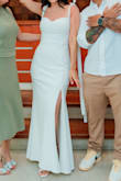 At first, I was hesitant about buying this dress, but I decided to buy it, and I don't regret it at all. I loved it! I'm usually a size XS, but I bought it in S because I didn't want to get the wrong size. I made a few alterations, but overall, it's beautiful. - Fiamma J.