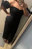 Loved the entire look! Easy to wear. Sleeves were chefs kiss for my arms. Zero issues going to the ladies room. Use a XL normally and this XL fit just fine. Lots of compliments with this! - Sandra C.