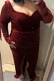 Bought this for a theme concert and it is just what I envisioned. It has very little stretch and the zipper is the hardest part of this beauty but definitely it's a must have. Loved the length. Can't wait to wear it! I am an XL girlie and XL worked. - Sandra C.