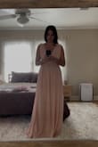 Wanted to keep this dress, but it was way too large in the bust and length. I kept stepping on it when I tried it on at home. Didn't work for me as I ordered other dresses that worked better for me, but if I had the time, I would have returned and ordered a smaller size. Will be returning. - Sarala K.