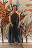 I wore this to a wedding cocktail party and it was a show stopper! I got compliments all night. It has elegance, class, with a dash of sex appeal + flowed perfectly with a heel. - Whitney H.