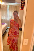 The pattern is really pretty, and it's lightweight, but the fit was just so awkward for me. Borderline small around my hips and huge at the bust. Prepare to get this dress altered! Unfortunately, I'm going to have to return :( - Kristina L.