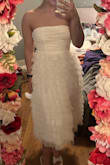 I purchased this dress for my wedding reception! I plan to add some dainty straps on it. It's so comfy and cute! The material is great quality! - Sophie M.
