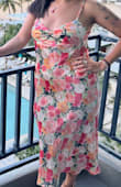 Loved the dress, beautiful pattern and great for summer. The only thing I did not like about this dress was the straps, they were way too big for my shoulder complexion. I wish I could've ordered a smaller size. - Citlali C.