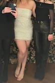 Very cute dress for my bachelorette party! I received many compliments on this dress. I normally wear a medium or a large, and the large fits great! If between sizes, I'd recommend sizing up. - Elizabeth M.