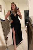 I absolutely love this dress. I plan to dance all night at this wedding, so I wanted to be comfortable, and it is so comfortable! The wedding dress code is black tie, and I think this brings that level of class as well while still being sexy. - Kristin V.