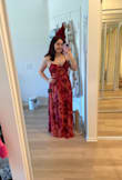 Good for short girls!! I'm 5'3. The cups are a bit small but not noticeable. I don't have a flat stomach either, but you can't tell in this dress because it's flowy. - Yasmin D.