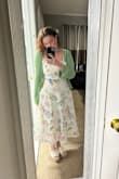 Wore this outfit for my bridal shower and got so many compliments. I'm 5'2 & about 150lbs with wide hips and the small fit great! - Frances F.